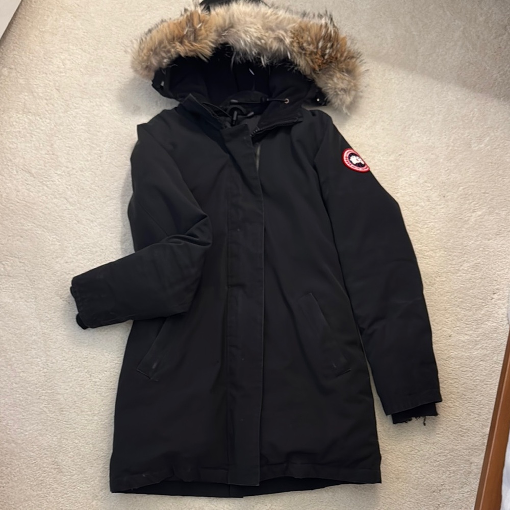 Canada Goose Black Jacket with Fur Trim